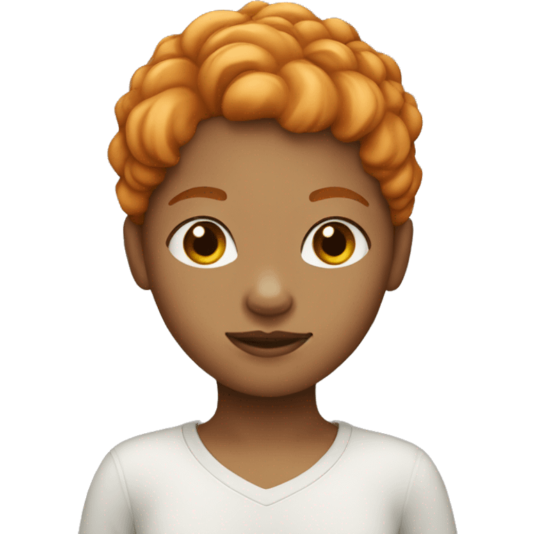 A light skin ginger girl  emoji