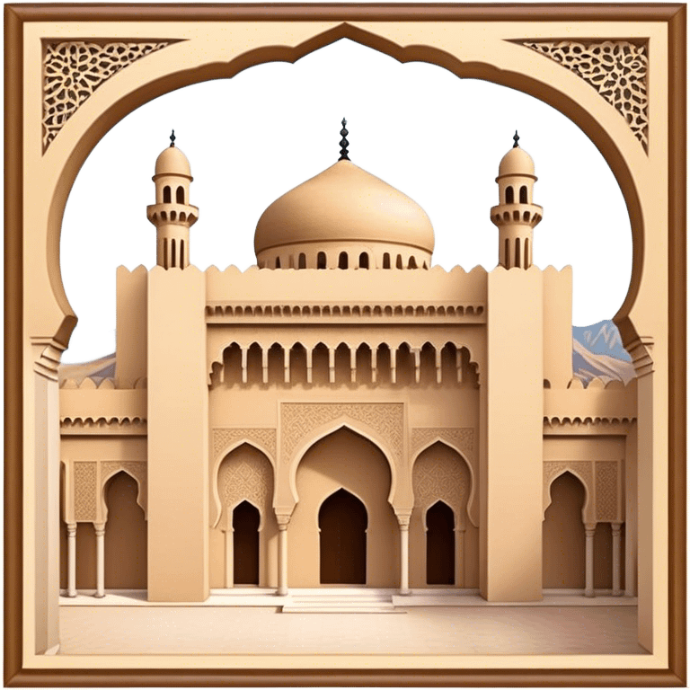 Alhambra Landmark Emoji – Highlighting its Moorish architecture and distinctive arches. emoji