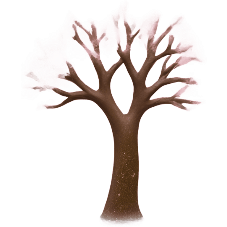 Winter tree with light pink glitter  emoji