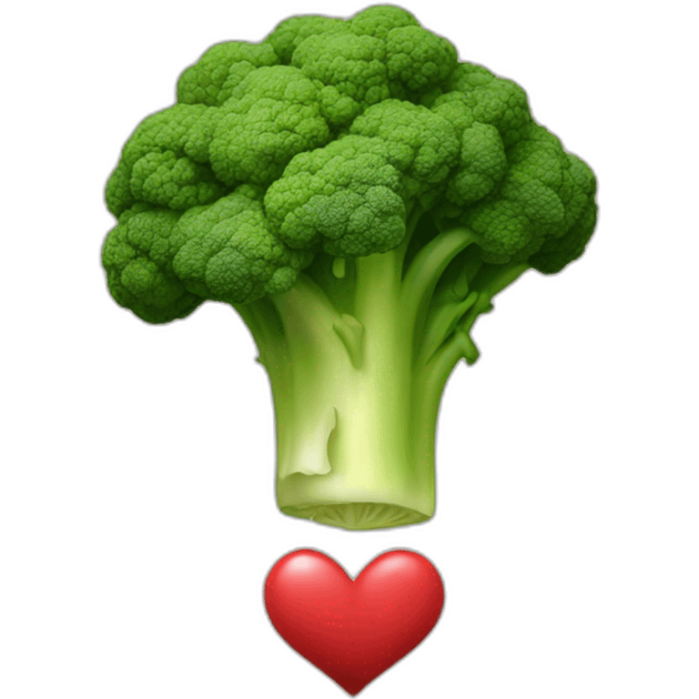 Smoking love heart broccoli  emoji