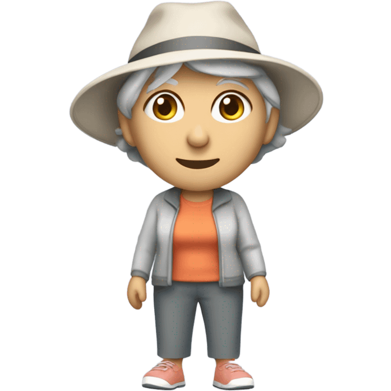 Older Lady lawn bowler emoji