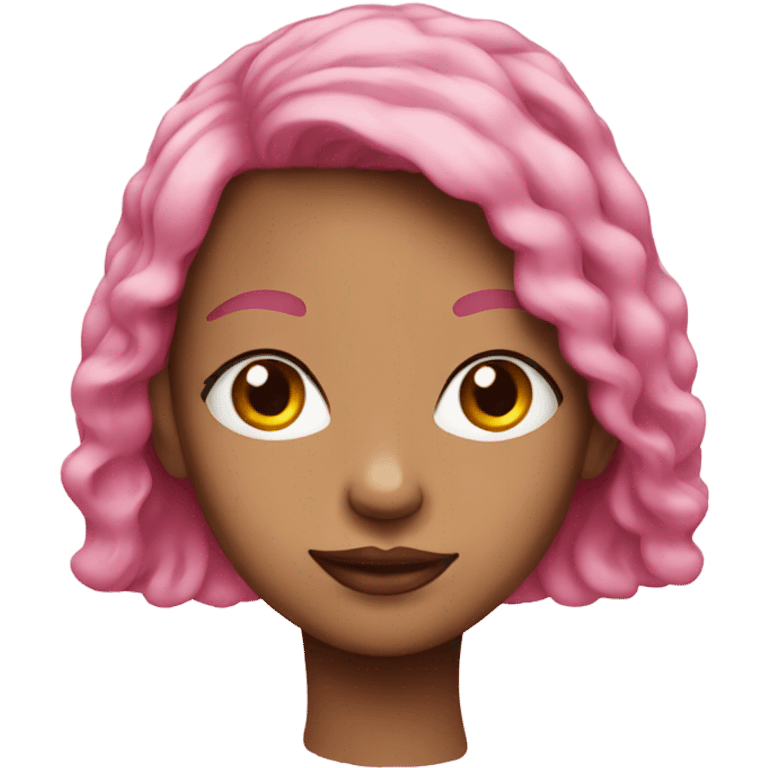 portrait of a pink haired girl emoji