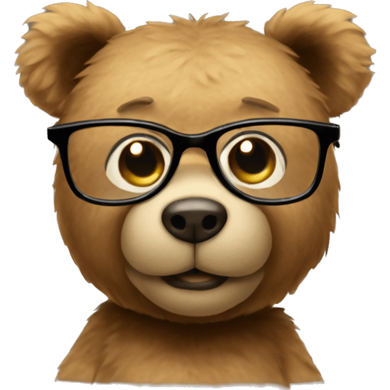 teddy bear with glasses  emoji