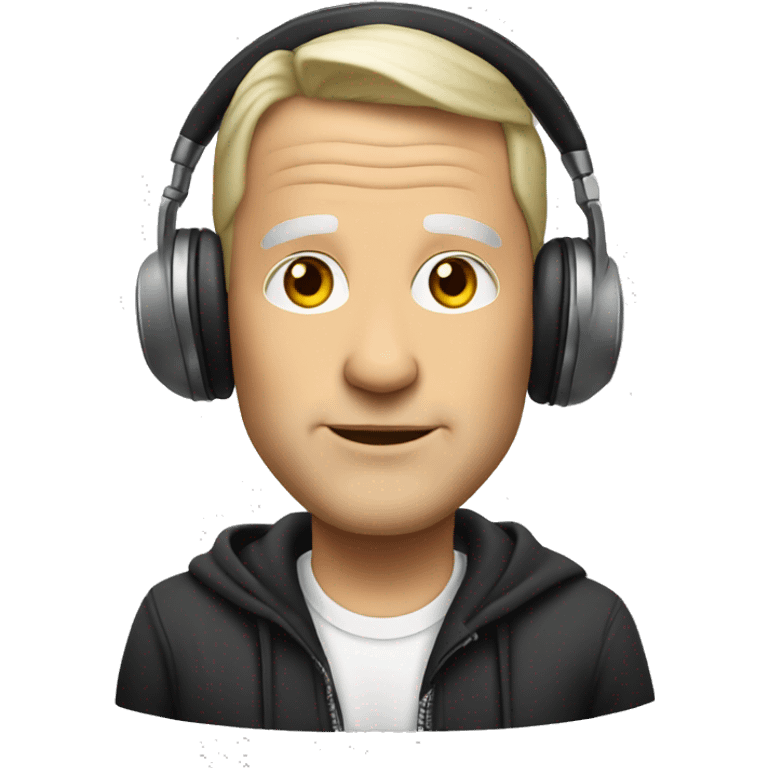 50 year old white male DJ emoji