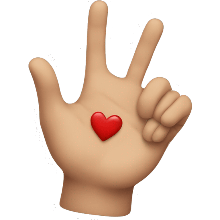 Love with hand emoji