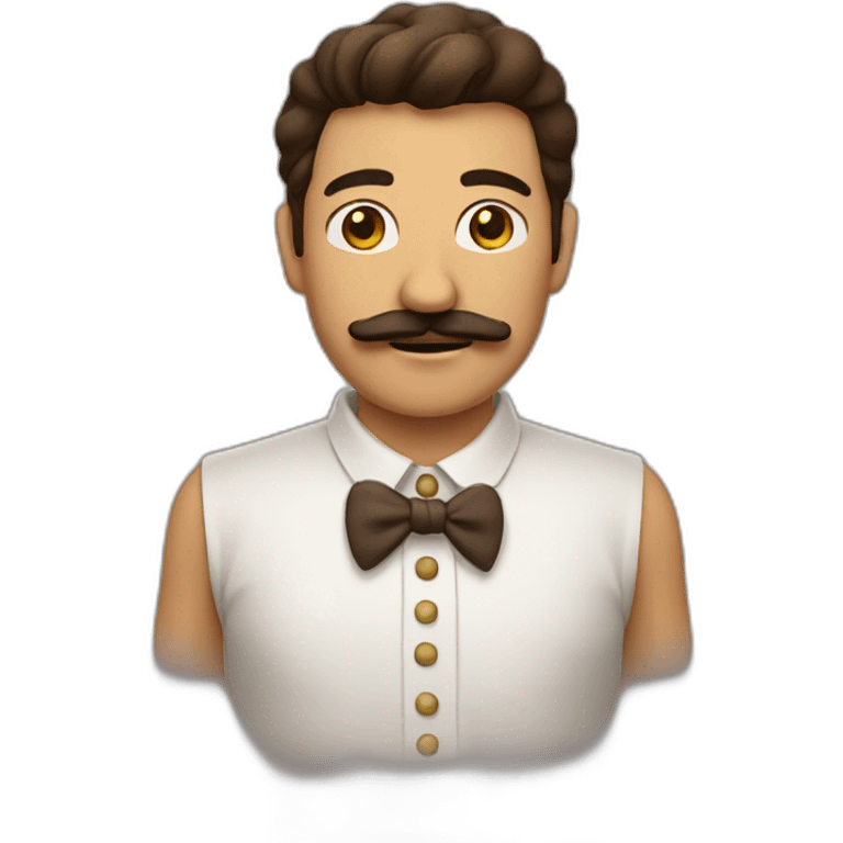 Homme brun avec moustache  emoji