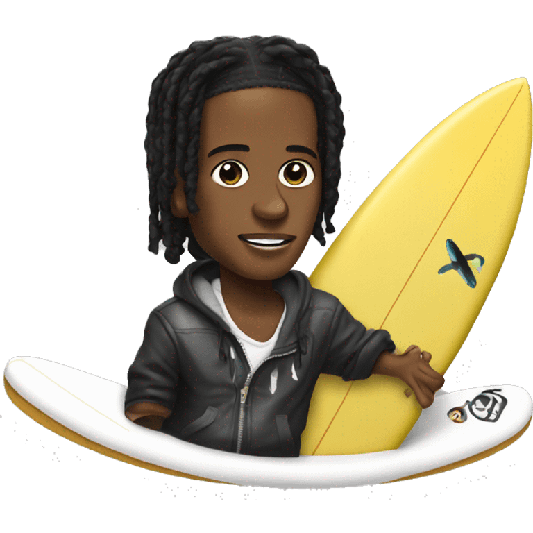 Asap rocky on a surfboard emoji