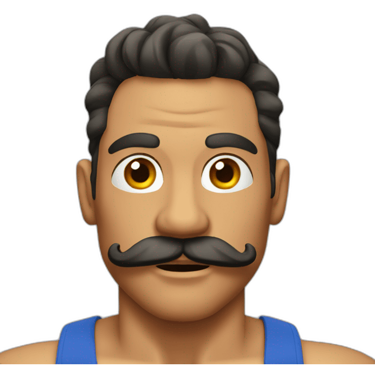 Muscles mustache expressive Cuban man emoji