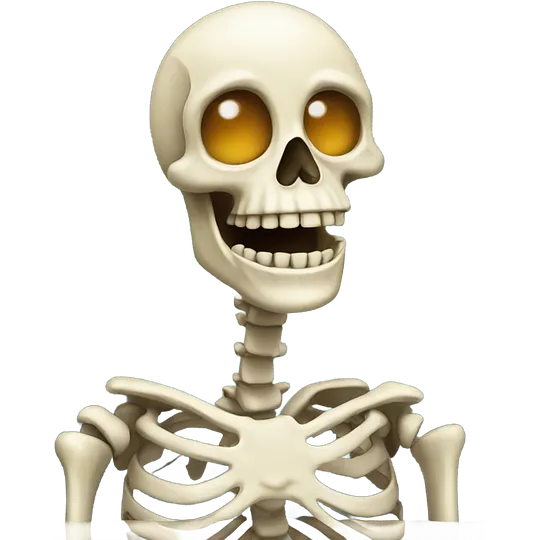 Laugh skeleton  emoji