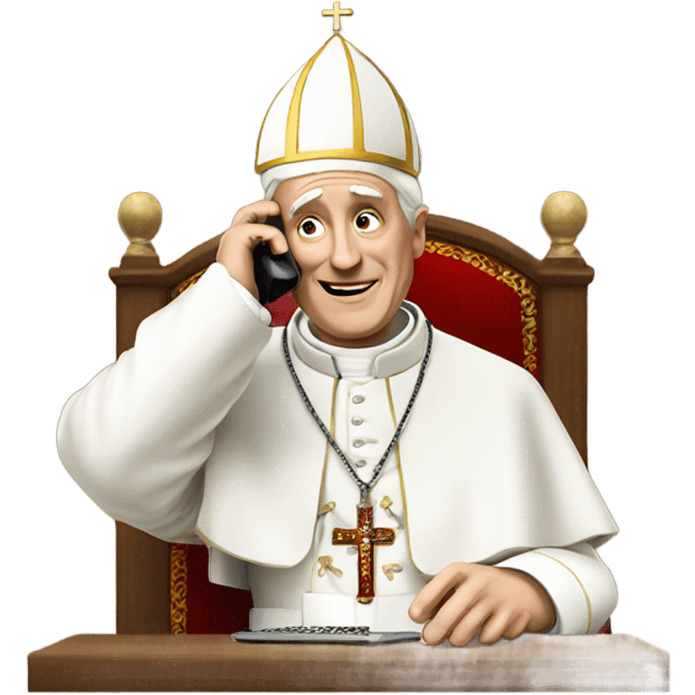 Pope on the phone  emoji