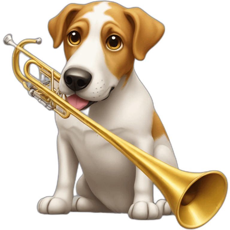 Trombone dog emoji