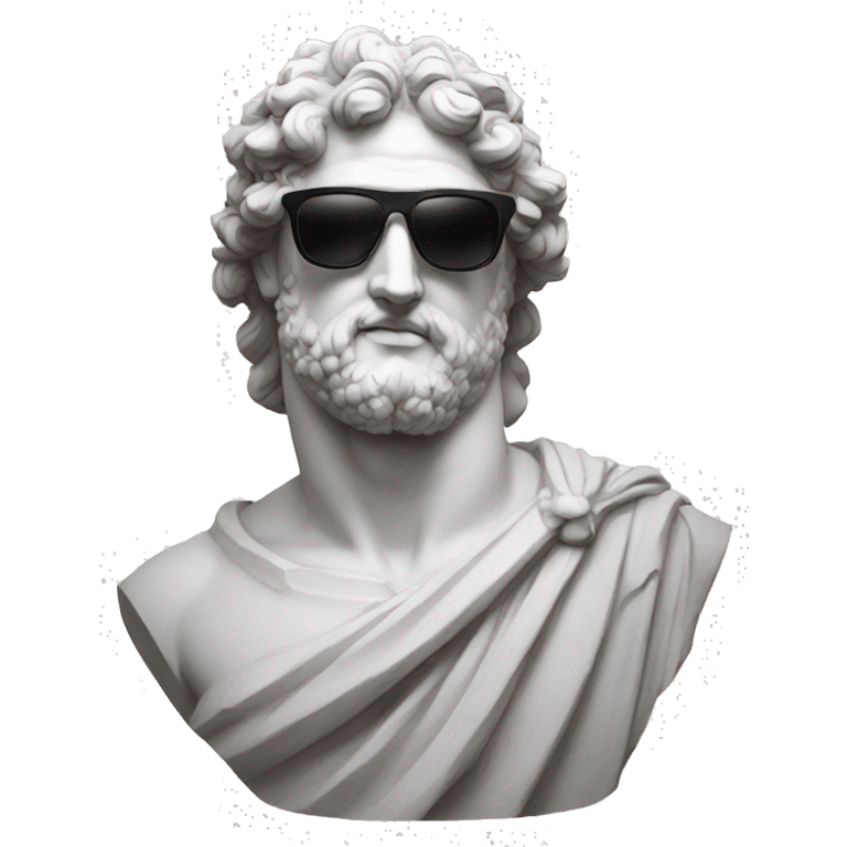 Greek sculpture wearing sunglasses emoji