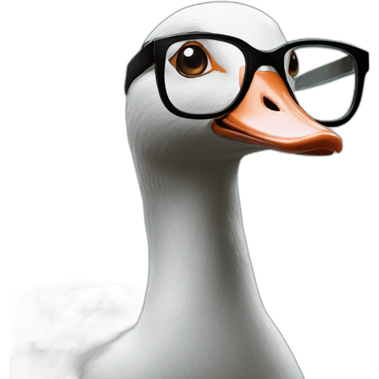 Goose with glasses emoji