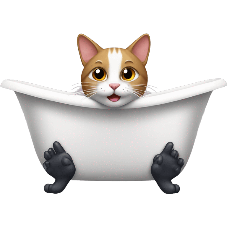 Cat bathing  emoji