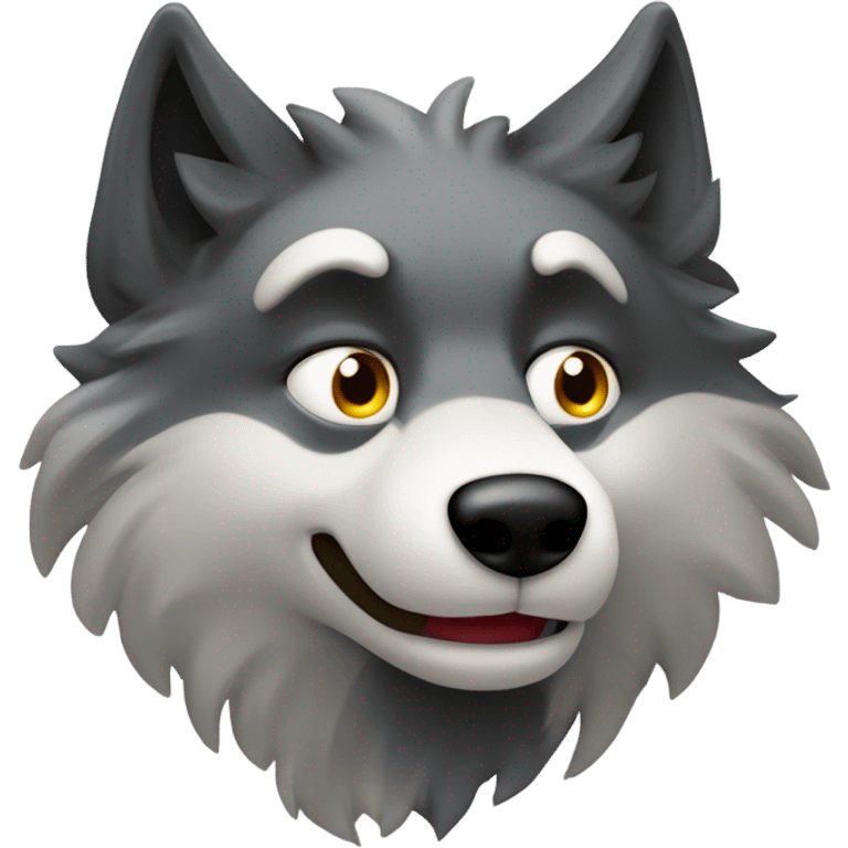 Un lobo solitario gótico  emoji