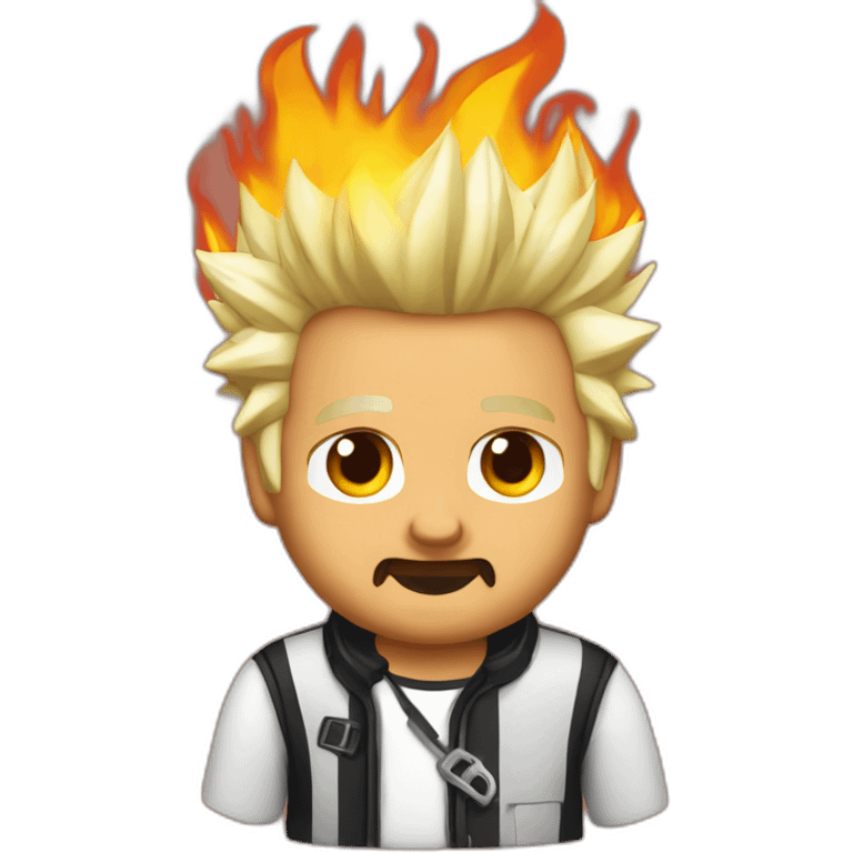 Guy Fieri with flame shirt emoji