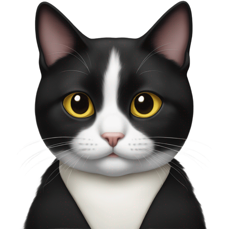 Tuxedo cat emoji