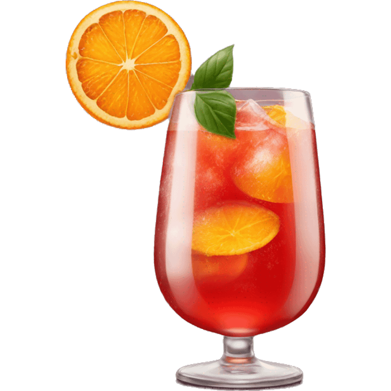 Campari Spritz with orange in glass  emoji