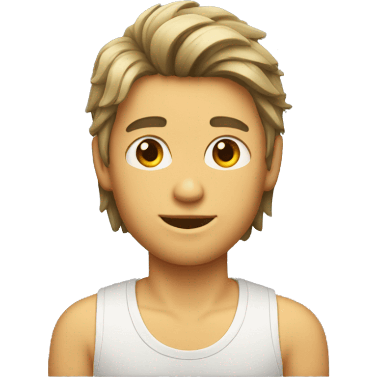 a boy with haircut name mullet emoji