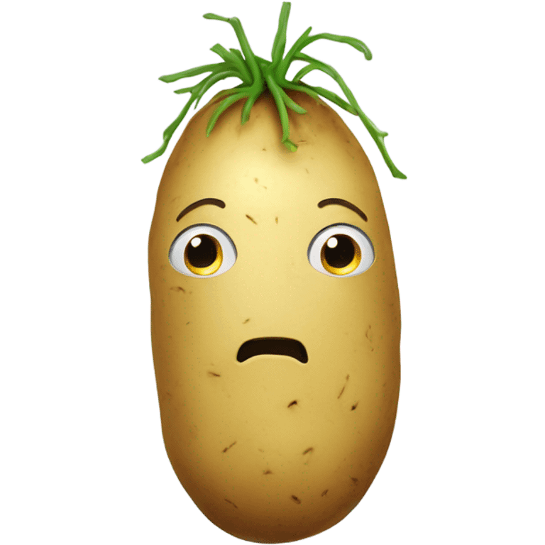 Long potato with veins emoji