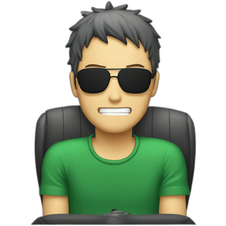 zoro watching movie in mobile emoji