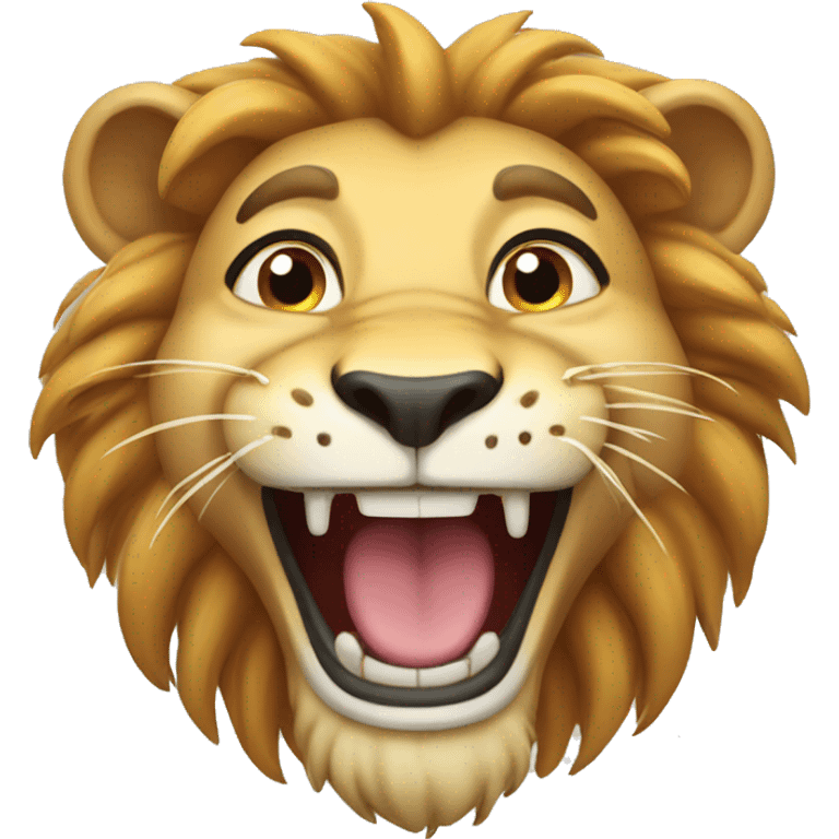 laughing lion emoji