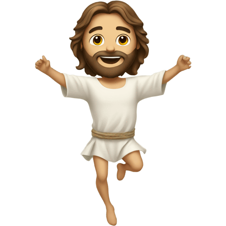 Jesus doing gymnastics  emoji