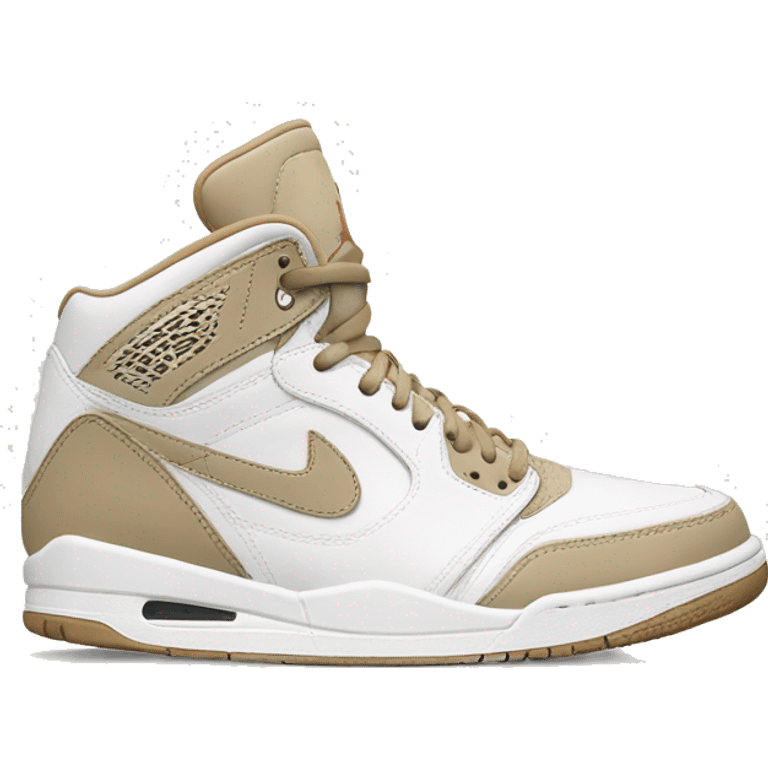 White and beige Jordan’s  emoji