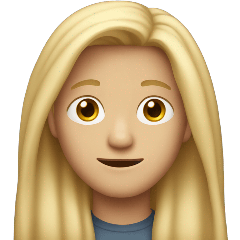 Boy with long blonde hair  emoji