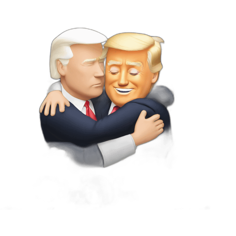 Donald Trump Hugging Joe Biden emoji