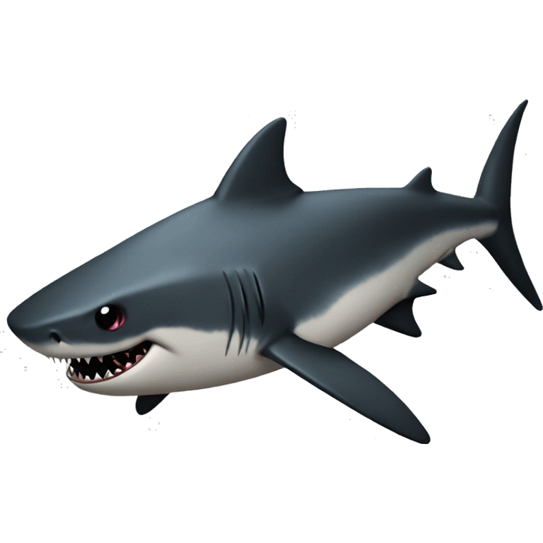 goth shark emoji