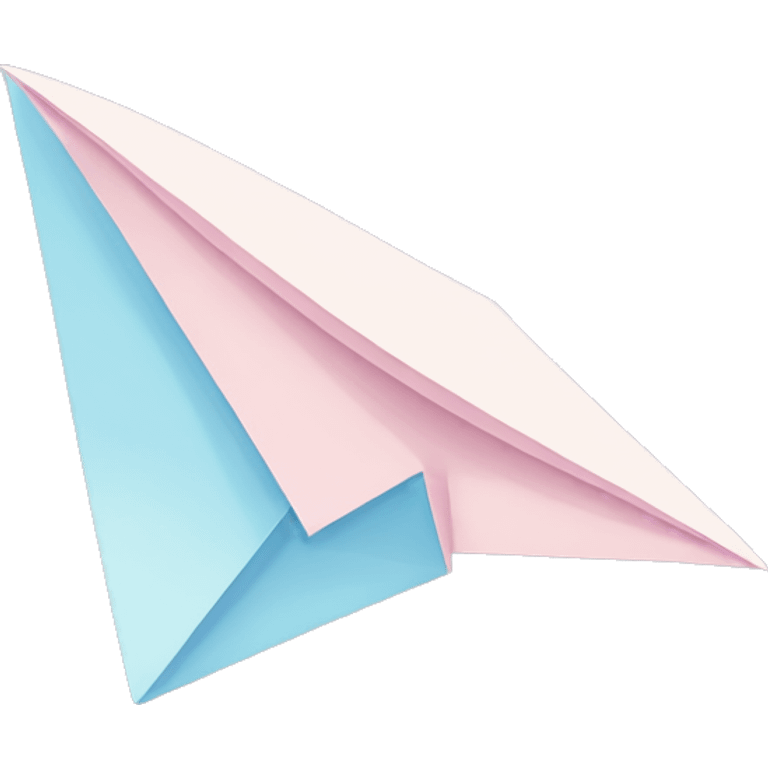 Pastel pink and Pastel Blue paper airplane  emoji