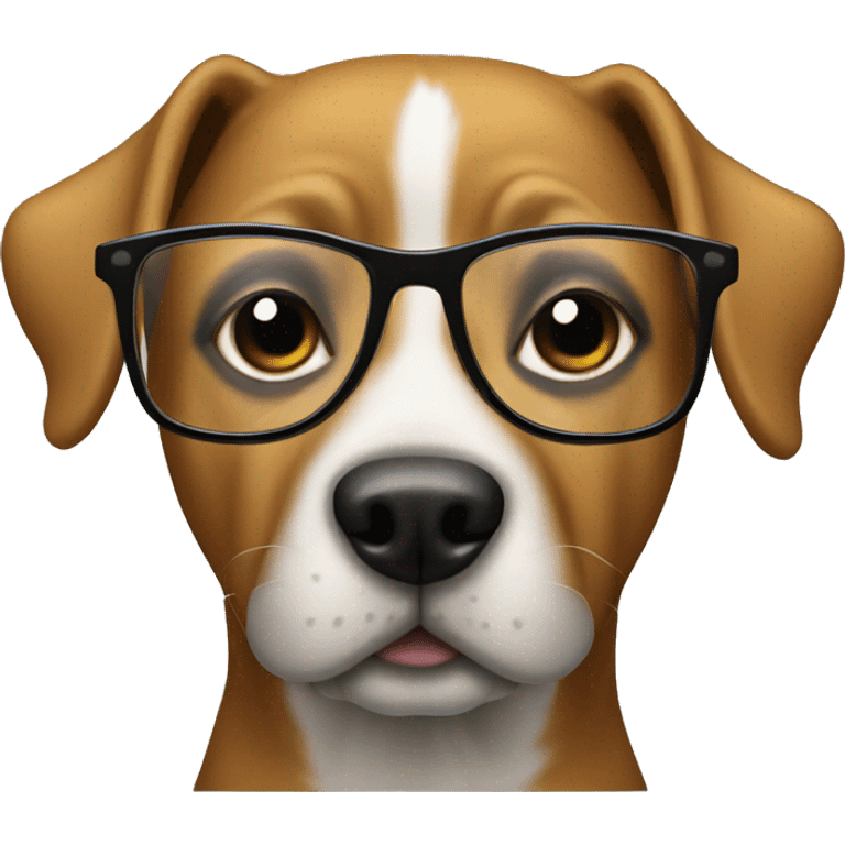 Dog with glasses emoji