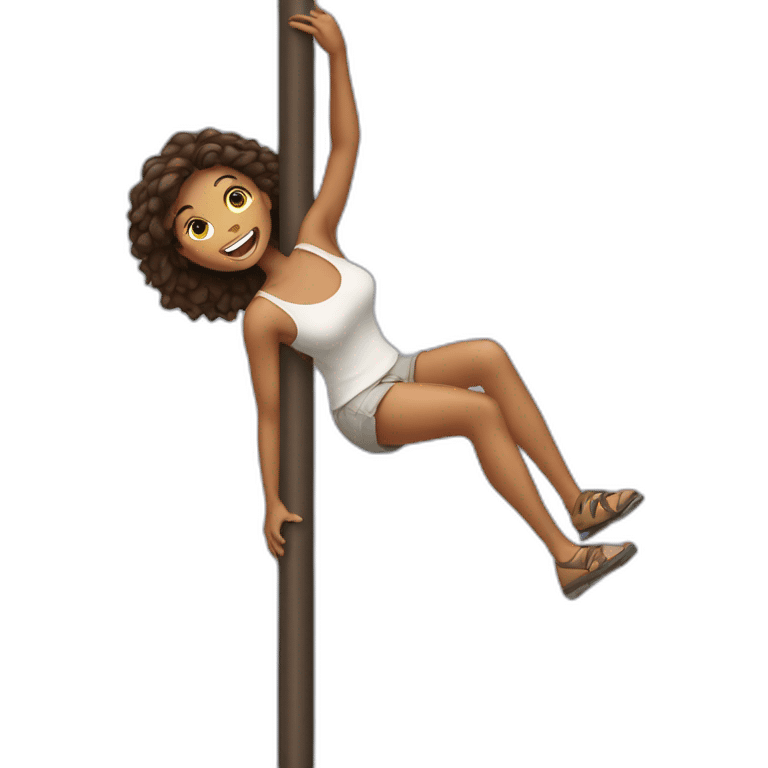 Woman sliding down a pole emoji