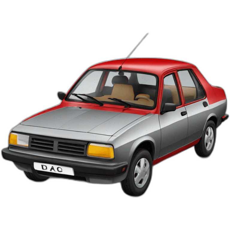 Red sedan Dacia 1310  emoji