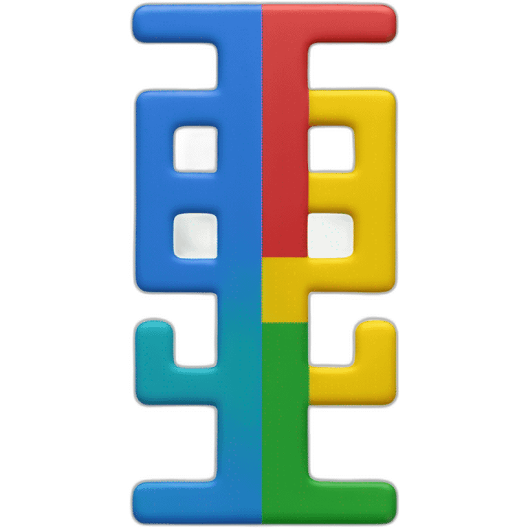 Tricolor rectangle( blue, green, yellow and a red tifinagh symbol in the center emoji