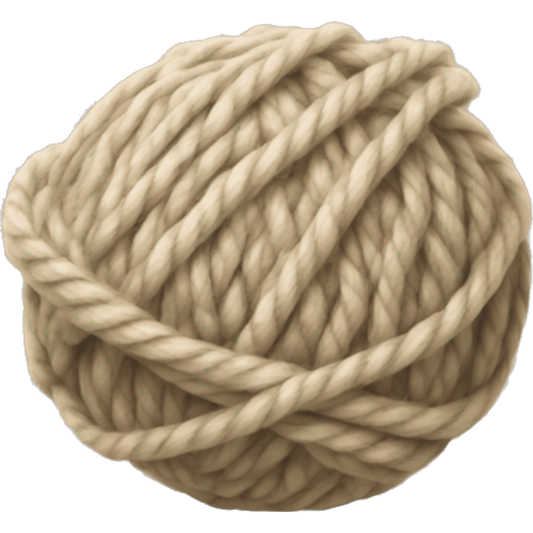 a beige ball of yarn emoji