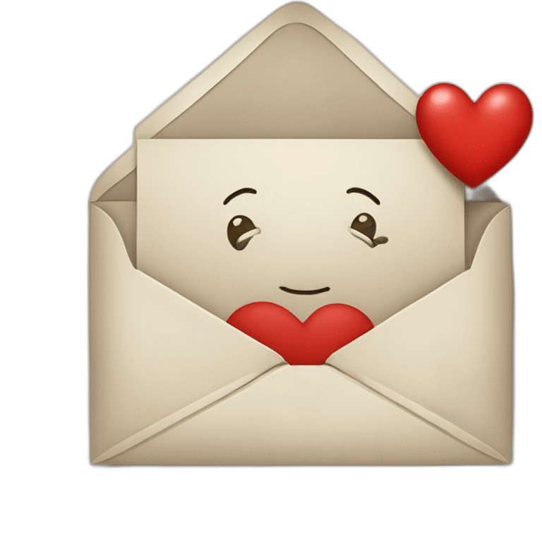 un coeur avec la lettre A emoji