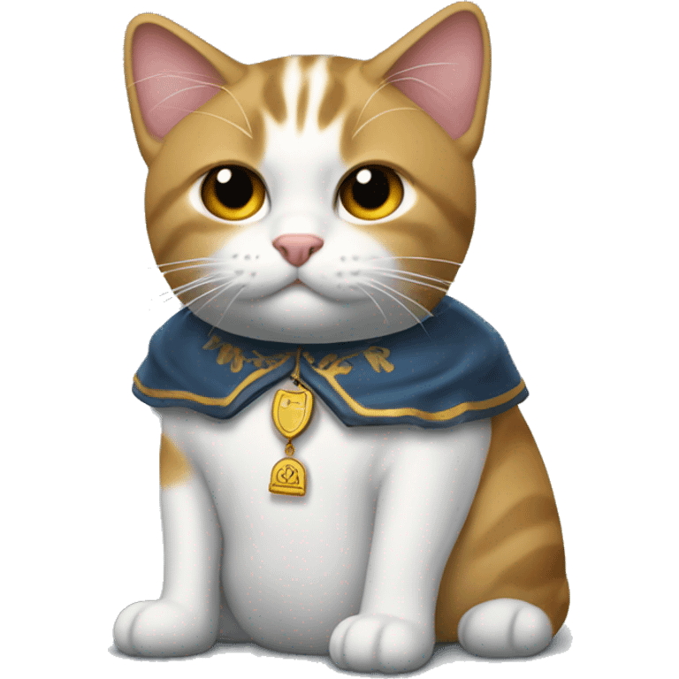 gato vestido como juez, con martillo de tribunal emoji