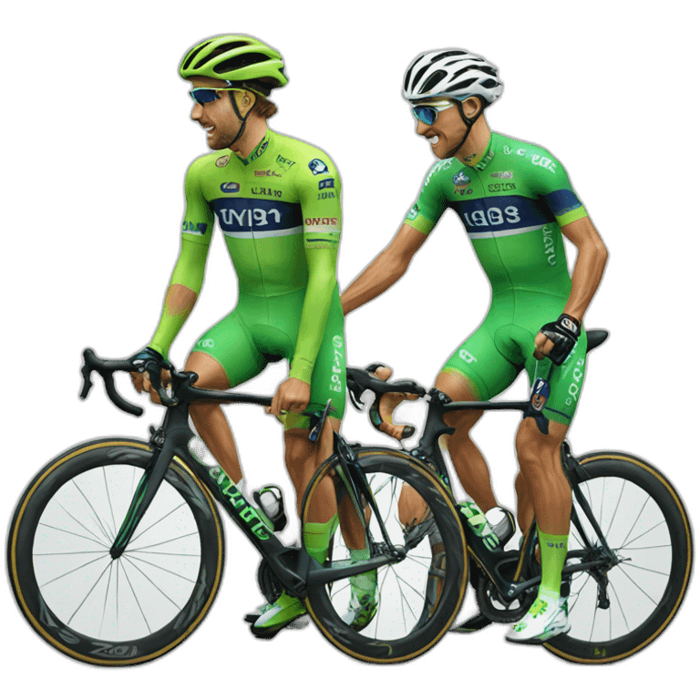 Peter Sagan and daniel oss emoji