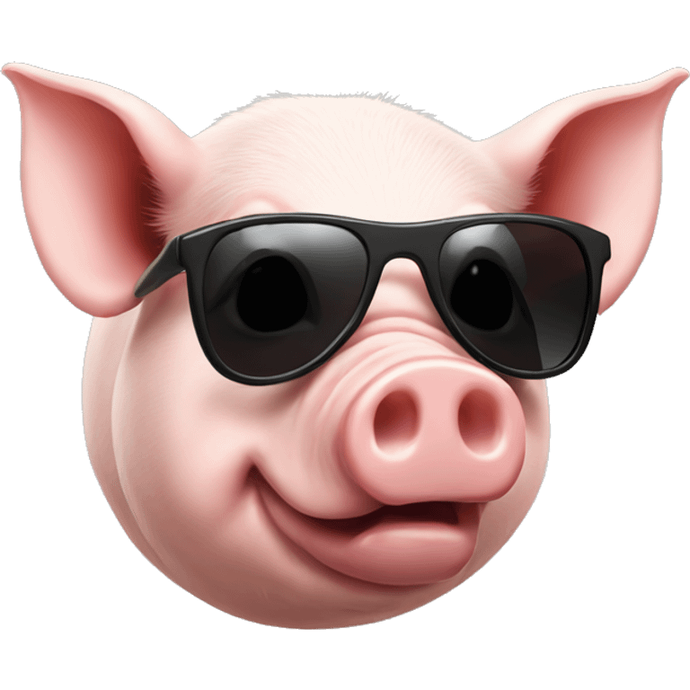 Pig with sunglasses emoji