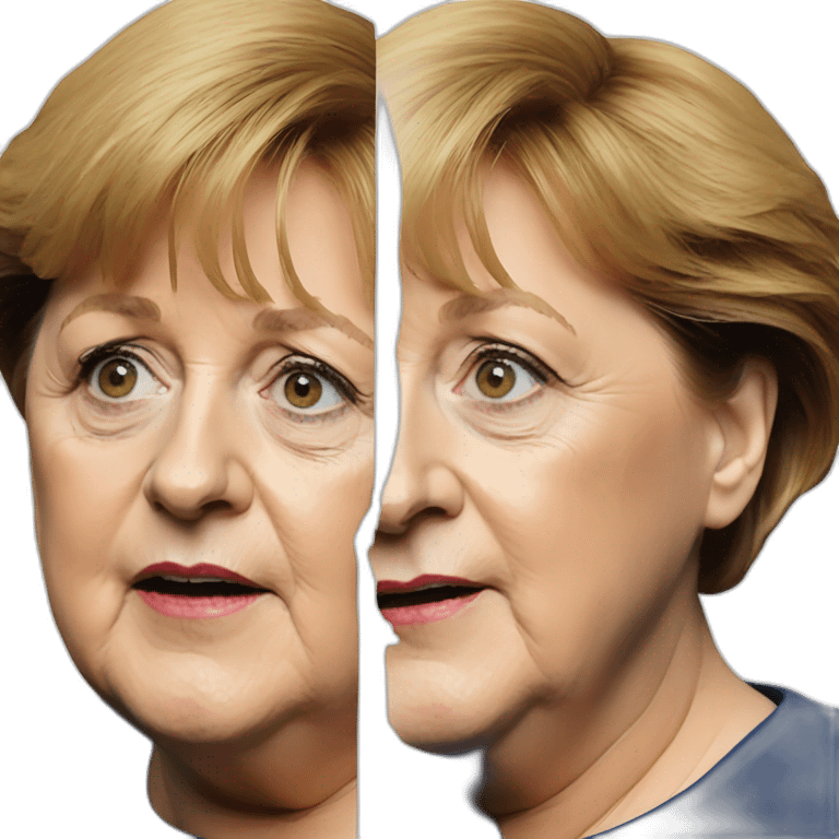 Hyperrealist Angela merkel svastic emoji