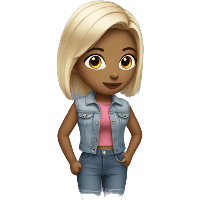 cool girl standing emoji