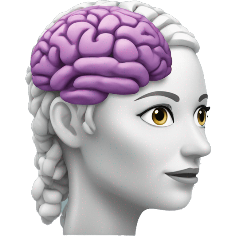 AI brain wired woman emoji