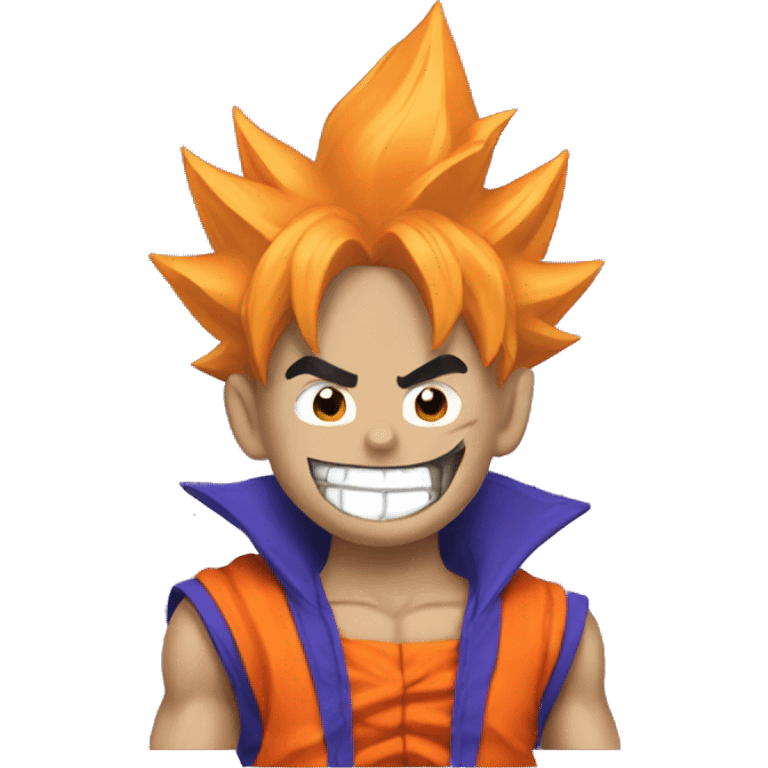 Goku wearing joker uniform emoji