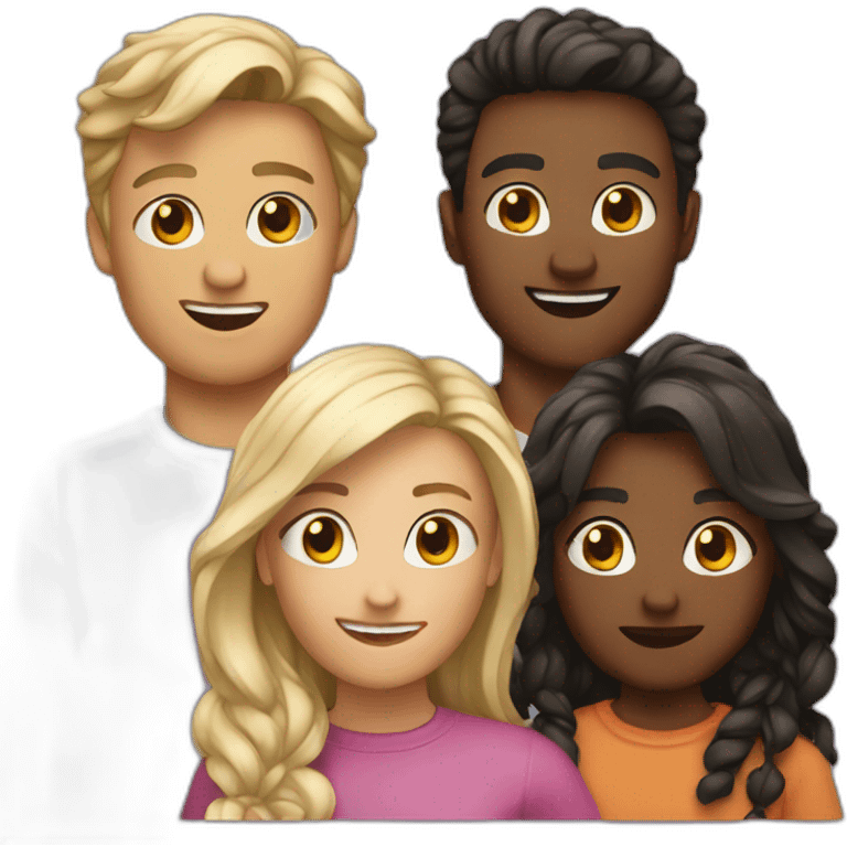 A group if four friends emoji