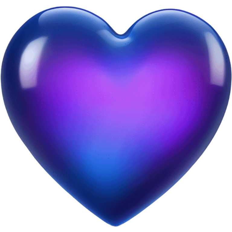 Neon glass cobalt heart  emoji