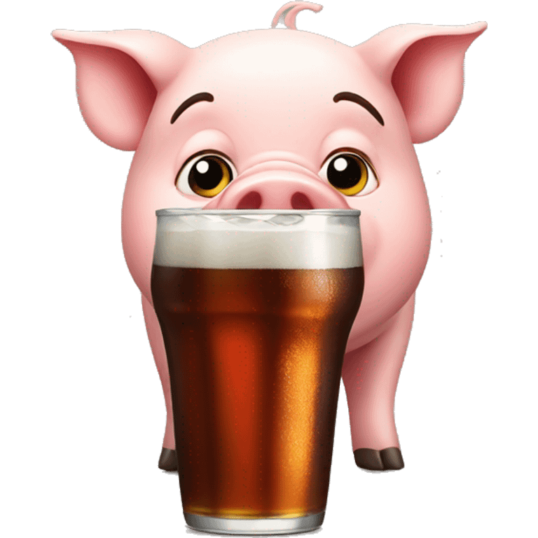 pig drinks cola emoji