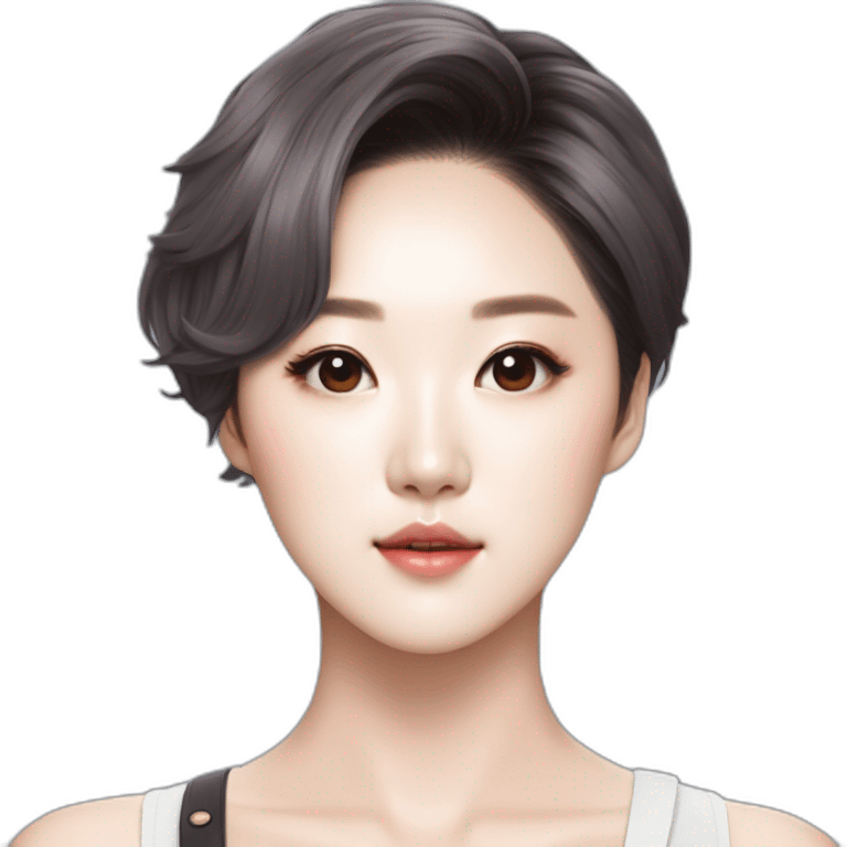 KPOP music group Aespa member Kim Min-jeong in short hair emoji