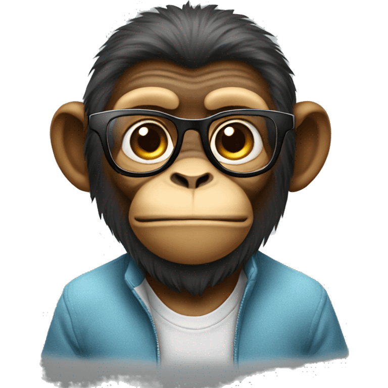 A monkey with glasses  emoji